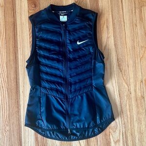 Nike running aeroloft 800 balck vest women’s size Xs